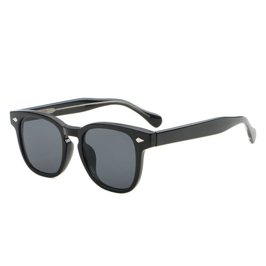 2023 oversize large round slim frame sunglasses with cp legs cord pin metal legs brown black frame uv400 sun glasses